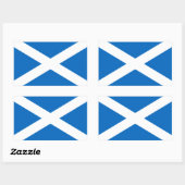 Sticker Rectangulaire Drapeau écossais Saint Andrew’s Cross Sal (Feuille)