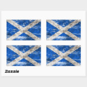Sticker Rectangulaire Drapeau écossais soufflé et usé (Feuille)