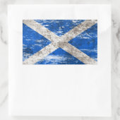 Sticker Rectangulaire Drapeau écossais soufflé et usé (Sac)