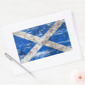 Sticker Rectangulaire Drapeau écossais soufflé et usé (Enveloppe)