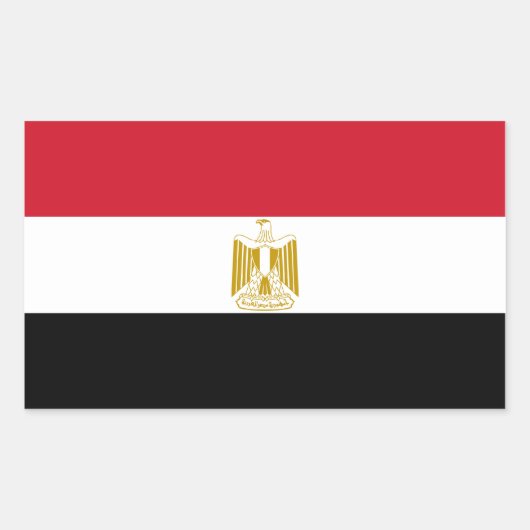 Sticker Rectangulaire Drapeau égyptien (Devant)