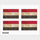 Sticker Rectangulaire Drapeau égyptien robuste (Feuille)