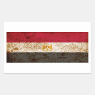 Sticker Rectangulaire Drapeau égyptien robuste