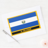 Sticker Rectangulaire Drapeau El Salvador (Enveloppe)