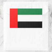Sticker Rectangulaire Drapeau émirati, Drapeau émirati (Sac)