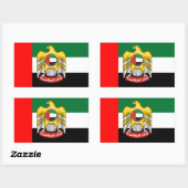 Sticker Rectangulaire Drapeau émirati & Emblem, Drapeau émirati (Feuille)