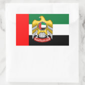 Sticker Rectangulaire Drapeau émirati & Emblem, Drapeau émirati (Sac)