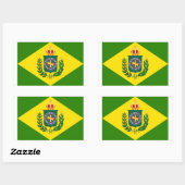 Sticker Rectangulaire Drapeau Empire (Feuille)