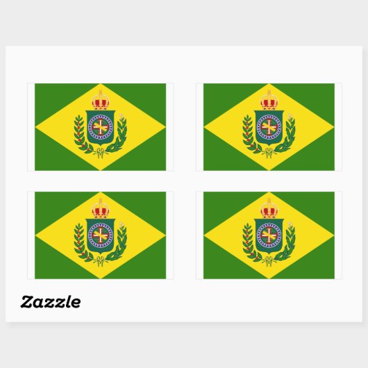 Sticker Rectangulaire Drapeau Empire (Feuille)