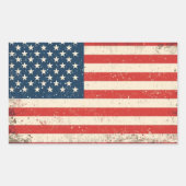 Sticker Rectangulaire Drapeau en détresse robuste Rectangle vinyle D (Devant)