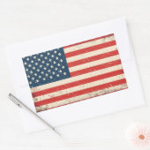 Sticker Rectangulaire Drapeau en détresse robuste Rectangle vinyle D (Enveloppe)