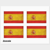 Sticker Rectangulaire Drapeau Espagne (Feuille)