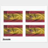 Sticker Rectangulaire Drapeau Espagne (Feuille)