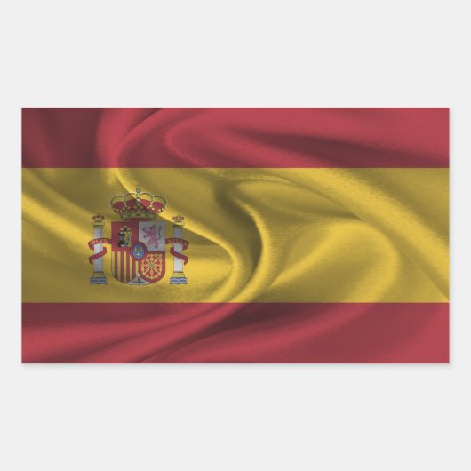 Sticker Rectangulaire Drapeau Espagne (Devant)