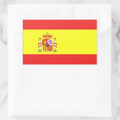 Sticker Rectangulaire Drapeau Espagne (Sac)