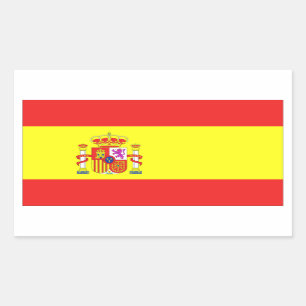 Sticker Rectangulaire Drapeau Espagne
