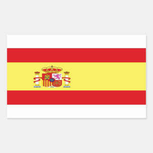 Sticker Rectangulaire Drapeau Espagne