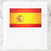 Sticker Rectangulaire Drapeau Espagne baisée par Sun (Sac)