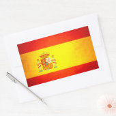 Sticker Rectangulaire Drapeau Espagne baisée par Sun (Enveloppe)