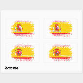 Sticker Rectangulaire Drapeau espagnol (Feuille)