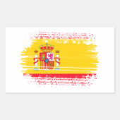 Sticker Rectangulaire Drapeau espagnol (Devant)