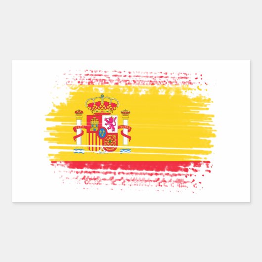 Sticker Rectangulaire Drapeau espagnol (Devant)