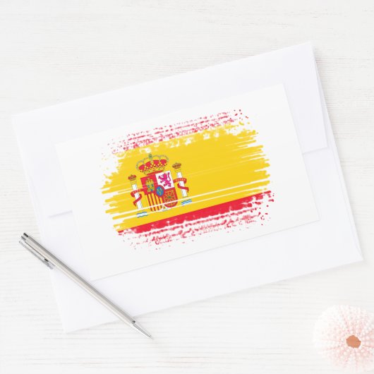 Sticker Rectangulaire Drapeau espagnol (Enveloppe)