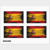 Sticker Rectangulaire Drapeau espagnol bracelet, drapeau national (Feuille)