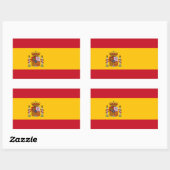 Sticker Rectangulaire Drapeau espagnol, Drapeau espagnol (Feuille)