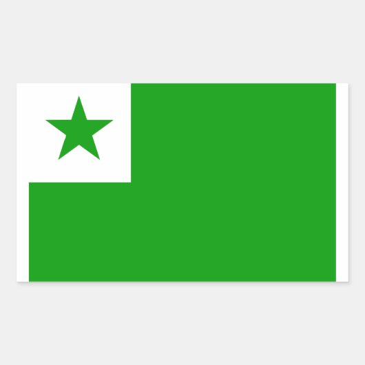 Sticker Rectangulaire Drapeau espéranto (Devant)