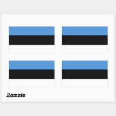 Sticker Rectangulaire Drapeau estonien/estonien (Feuille)