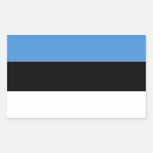 Sticker Rectangulaire Drapeau estonien/estonien (Devant)