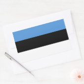 Sticker Rectangulaire Drapeau estonien/estonien (Enveloppe)