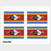 Sticker Rectangulaire Drapeau Eswatini (Feuille)