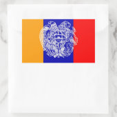 Sticker Rectangulaire Drapeau et armoiries arméniens (Sac)