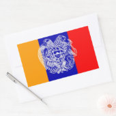 Sticker Rectangulaire Drapeau et armoiries arméniens (Enveloppe)