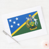 Sticker Rectangulaire Drapeau et armoiries de Salomon Islander (Enveloppe)