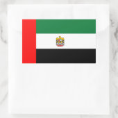 Sticker Rectangulaire Drapeau et emblème des Émirats arabes unis (Sac)