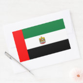 Sticker Rectangulaire Drapeau et emblème des Émirats arabes unis (Enveloppe)