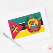 Sticker Rectangulaire Drapeau et emblème du Mozambique (Enveloppe)