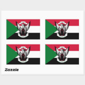Sticker Rectangulaire Drapeau et emblème soudanais, Drapeau du Soudan (Feuille)