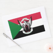 Sticker Rectangulaire Drapeau et emblème soudanais, Drapeau du Soudan (Enveloppe)