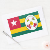 Sticker Rectangulaire Drapeau et Emblème togolais, Drapeau du Togo (Enveloppe)