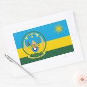 Sticker Rectangulaire Drapeau et sceau rwandais, Drapeau du Rwanda (Enveloppe)