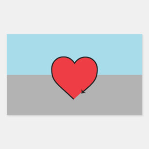 Sticker Rectangulaire Drapeau et symbole de la fierté autosexuelle