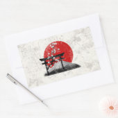 Sticker Rectangulaire Drapeau et symboles du Japon ID153 (Enveloppe)