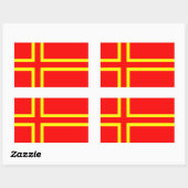 Sticker Rectangulaire Drapeau ethnique de Normandie (Feuille)