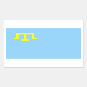 Sticker Rectangulaire Drapeau ethnique de personnes tatars criméennes