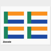 Sticker Rectangulaire Drapeau ethnique du peuple afrikaner (Feuille)