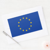Sticker Rectangulaire Drapeau Europe/Union européenne (Enveloppe)